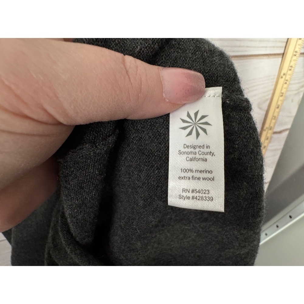 Athleta Azalia Merino Wool Sweater Dress Gray Long Sleeve Scoop Neck Womens M - Picture 4 of 6